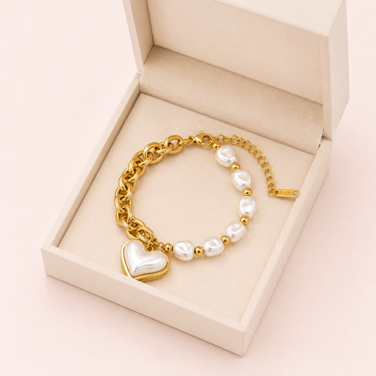 PULSEIRA CORAÇÃO PÉROLA