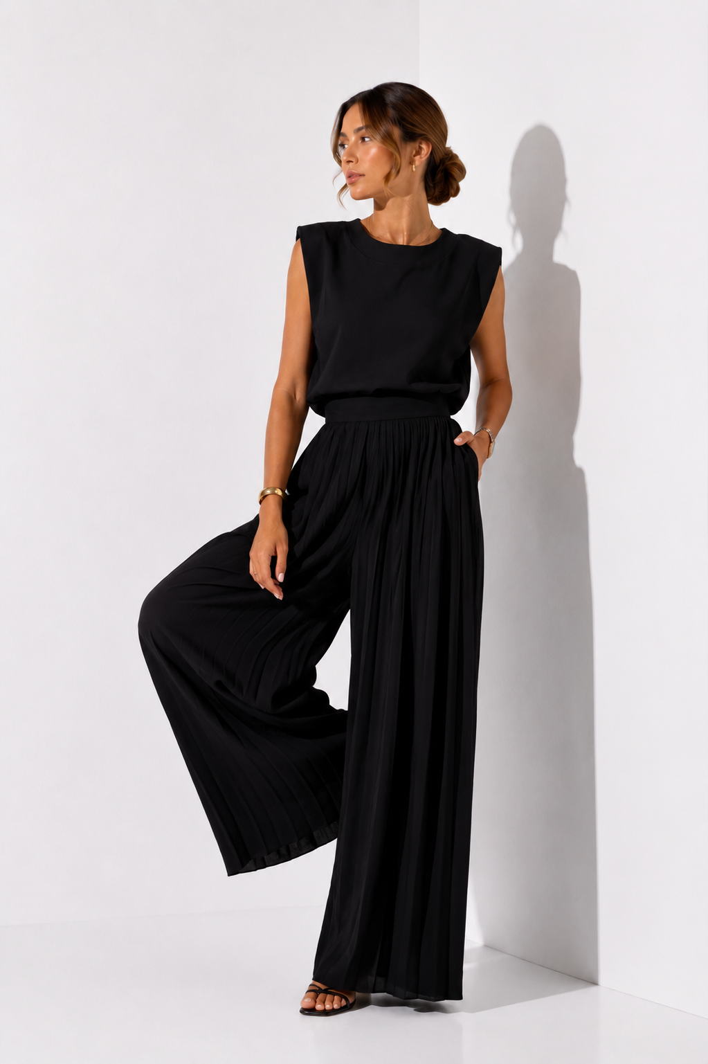 Conjunto Clara | Branco Plissado