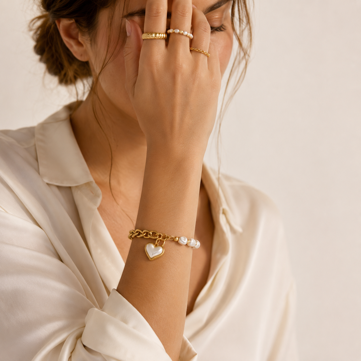 PULSEIRA CORAÇÃO PÉROLA